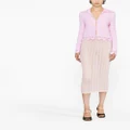 Alessandra Rich pointelle-knit midi pencil skirt - Pink