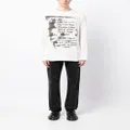 Yohji Yamamoto Pigment long-sleeve T-shirt - White