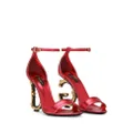 Dolce & Gabbana Baroque DG 105mm leather sandals - Red