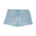 Chloé Kids cotton denim shorts - Blue