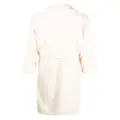TEKLA logo-patch belted robe - Neutrals