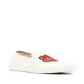 Kenzo embroidered-logo slip-on sneakers - White