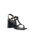 Sergio Rossi buckled T-bar leather sandals - Black