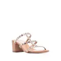 Aquazzura 55mm crystal-embellished open-toe sandals - Neutrals