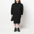 Calvin Klein cotton-blend drawstring hoodie - Black