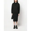 Calvin Klein cotton-blend drawstring hoodie - Black