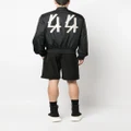 44 LABEL GROUP logo-print bomber jacket - Black