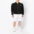 Kenzo logo-embroidery zip-up hoodie - Black