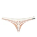 Marlies Dekkers Illusionist patterned-jacquard butterfly thong - Neutrals