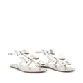 Giambattista Valli Pop-Bow flat sandals - Silver