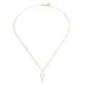 Simone Rocha pearl-embellished 0 letter necklace - Gold