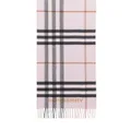 Burberry contrast-check fringed scarf - Pink