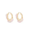 Jil Sander crystal-embellished hoop earrings - Pink