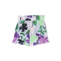 Scotch & Soda floral-print ruffle-trim shorts - Green