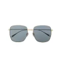 Gucci Eyewear logo-engraved square-frame sunglasses - Gold