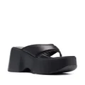 Vic Matie 110mm leather platform sandals - Black