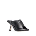 Vic Matie crossover-strap leather mules - Black