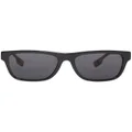 Burberry vintage check detail square frame sunglasses - Black