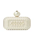 Jimmy Choo Micro Cloud pearl-embellished clutch bag - White