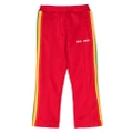 Palm Angels Kids side-stripe logo track pants - Red