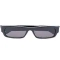 Balenciaga Eyewear logo-arm slim sunglasses - Black