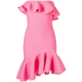 Alexander McQueen strapless ruffled minidress - Pink