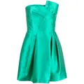 Alberta Ferretti gathered-detail strapless minidress - Green