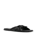 MSGM knot-strap leather sandals - Black