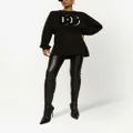 Dolce & Gabbana logo-patch jersey miniskirt - Black