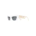 Versace Eyewear logo cut-out cat eye sunglasses - White
