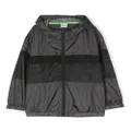 BOSS Kidswear logo-print hooded jacket - Grey