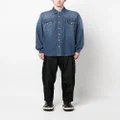 Alexander McQueen long-sleeved buttoned denim shirt - Blue