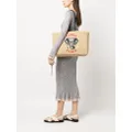 Kenzo Elephant-embroidered tote bag - Neutrals