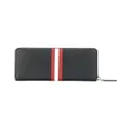 Bally stripe zip around wallet - Black