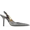 Versace Safety Pin 120mm pumps - Silver