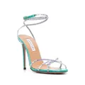 Aquazzura Dance crystal-embellished 105mm sandals - Green
