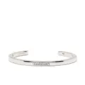 Alexander McQueen engraved-logo cuff bracelet - Silver