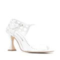 Manolo Blahnik Kalun diamond-check sandals - White