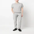 Kiton short-sleeved zip-up polo shirt - Grey