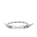 Balenciaga Plate logo-engraved bracelet - Grey
