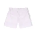 Scotch & Soda stripe pattern high-waisted shorts - White