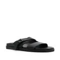 Dsquared2 leather flat sandals - Black