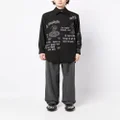 Yohji Yamamoto long layered-collar shirt - Black