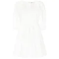 b+ab skater cotton mini dress - White