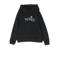 ERL KIDS slogan-print long-sleeve hoodie - Black
