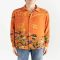 ETRO floral-print silk shirt - Orange