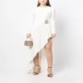 Elie Saab asymmetric crêpe dress - White