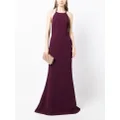 Elie Saab silk crepe halterneck gown - Purple