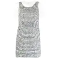 b+ab tweed sleeveless mini dress - White