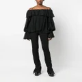 Blumarine ruffle off-shoulder blouse - Black
